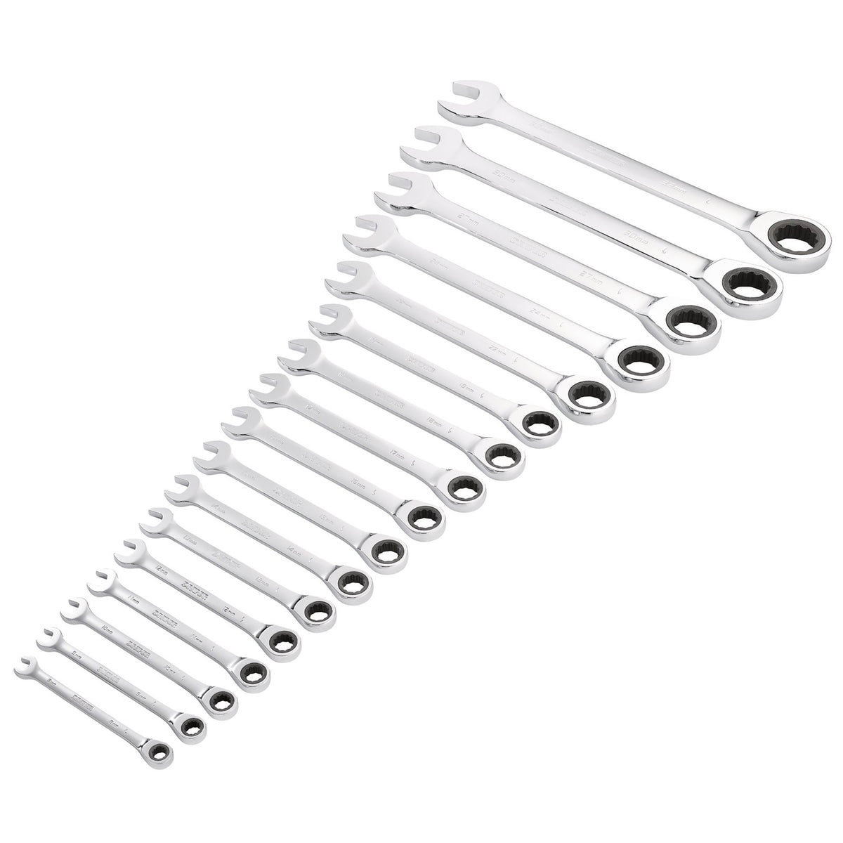 Draper HI-TORQ Metric Ratchet Combination Spanner Set (17 Piece) : Model No. 8230MM/17