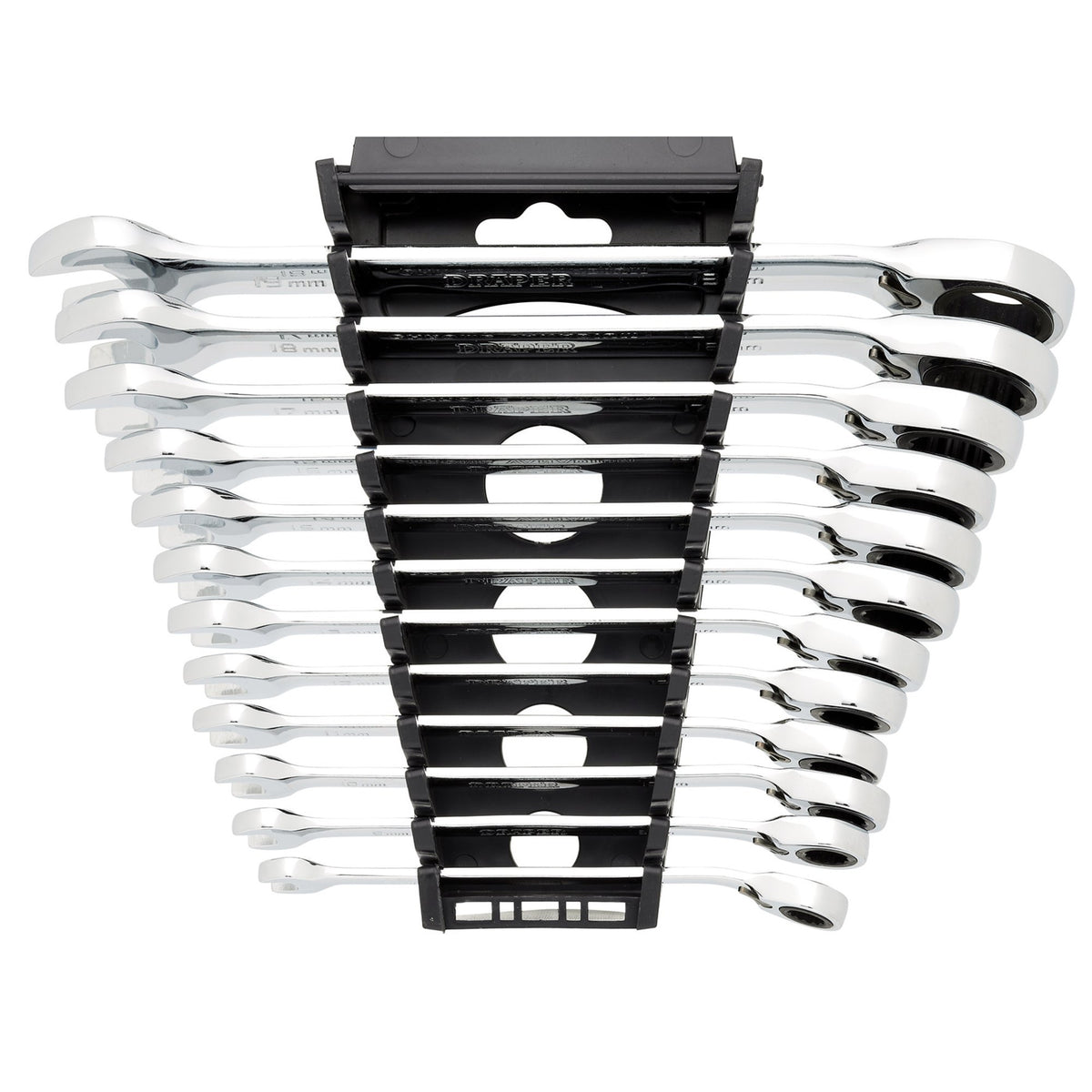 Draper HI-TORQ Metric Reversible Ratchet Combination Spanner Set (12 Piece) : Model No. 8230RMM/12