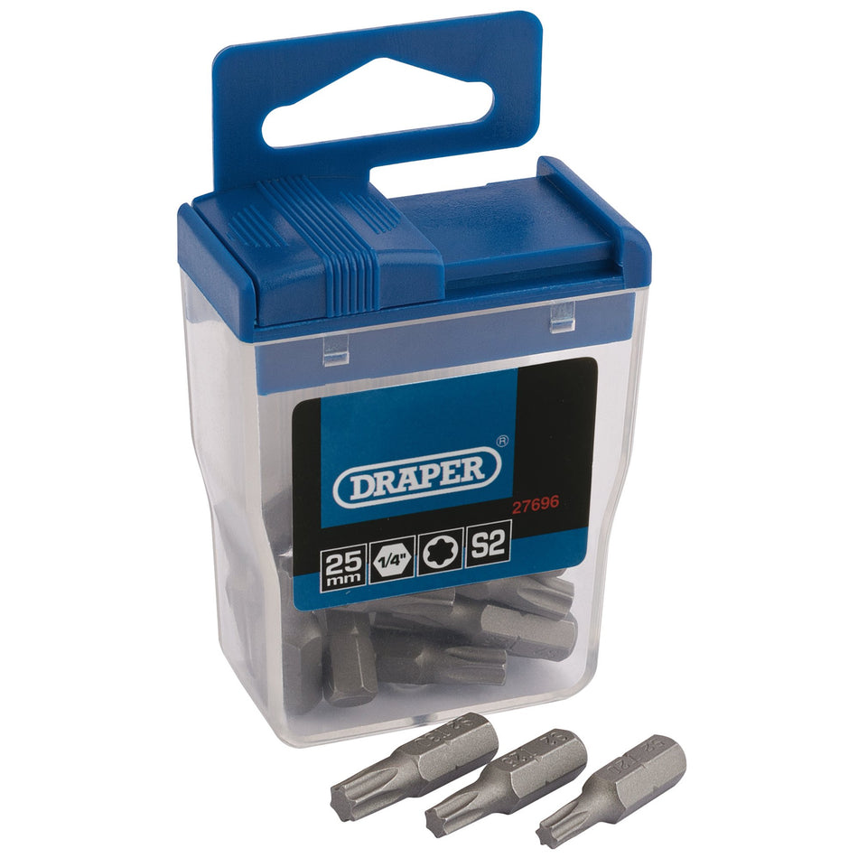 DRAPER Draper TX-Star; 25mm Long Insert Bits (20 x Assorted): Model No. TX/20TTC/C