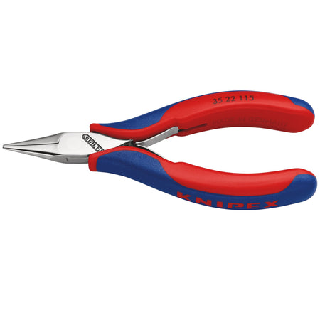 Knipex Electronics Flat-Round Jaw Pliers (115mm): Model No. 35 22 115
