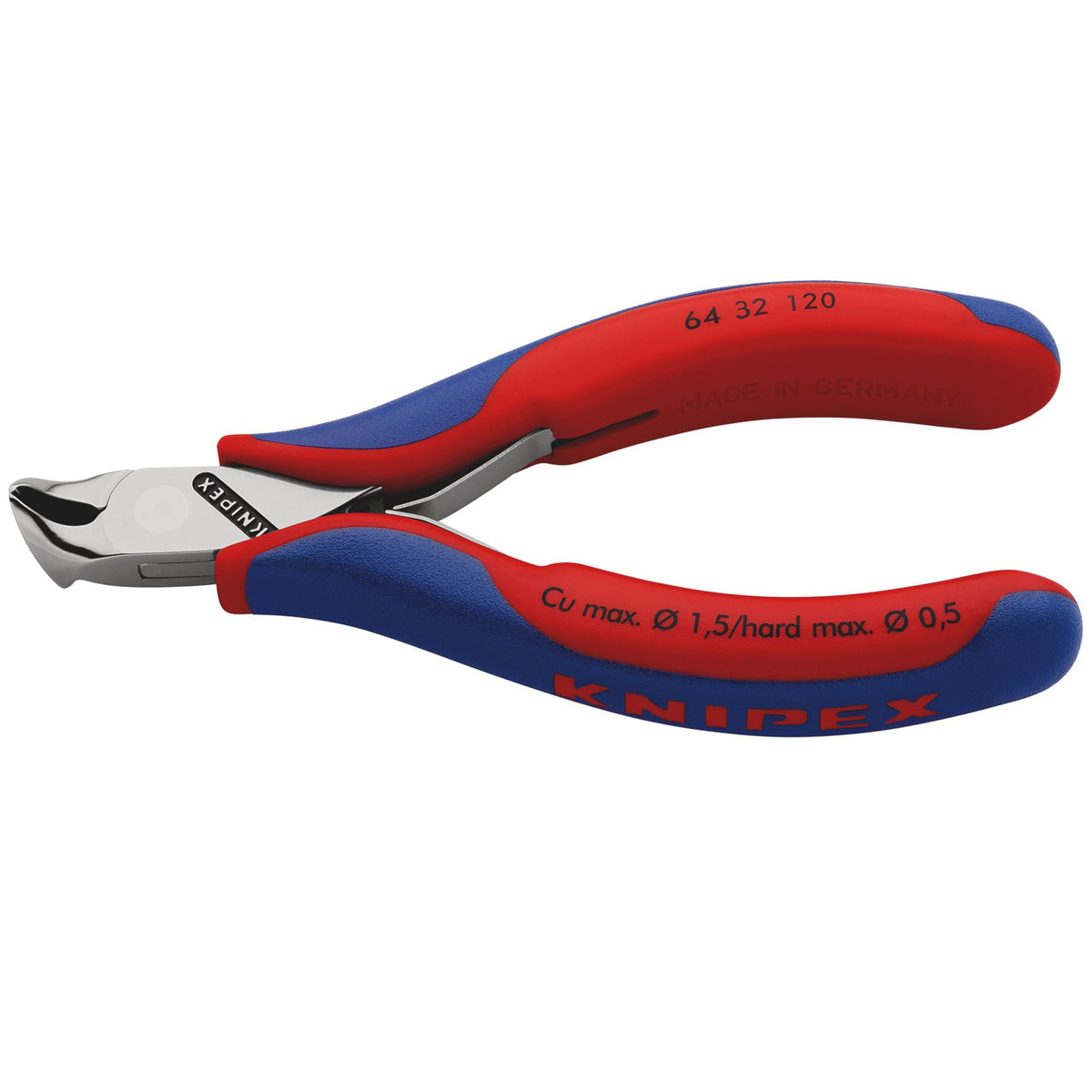 Knipex 120mm Electronics Oblique End Cutting Nipper: Model No. 64 32 120