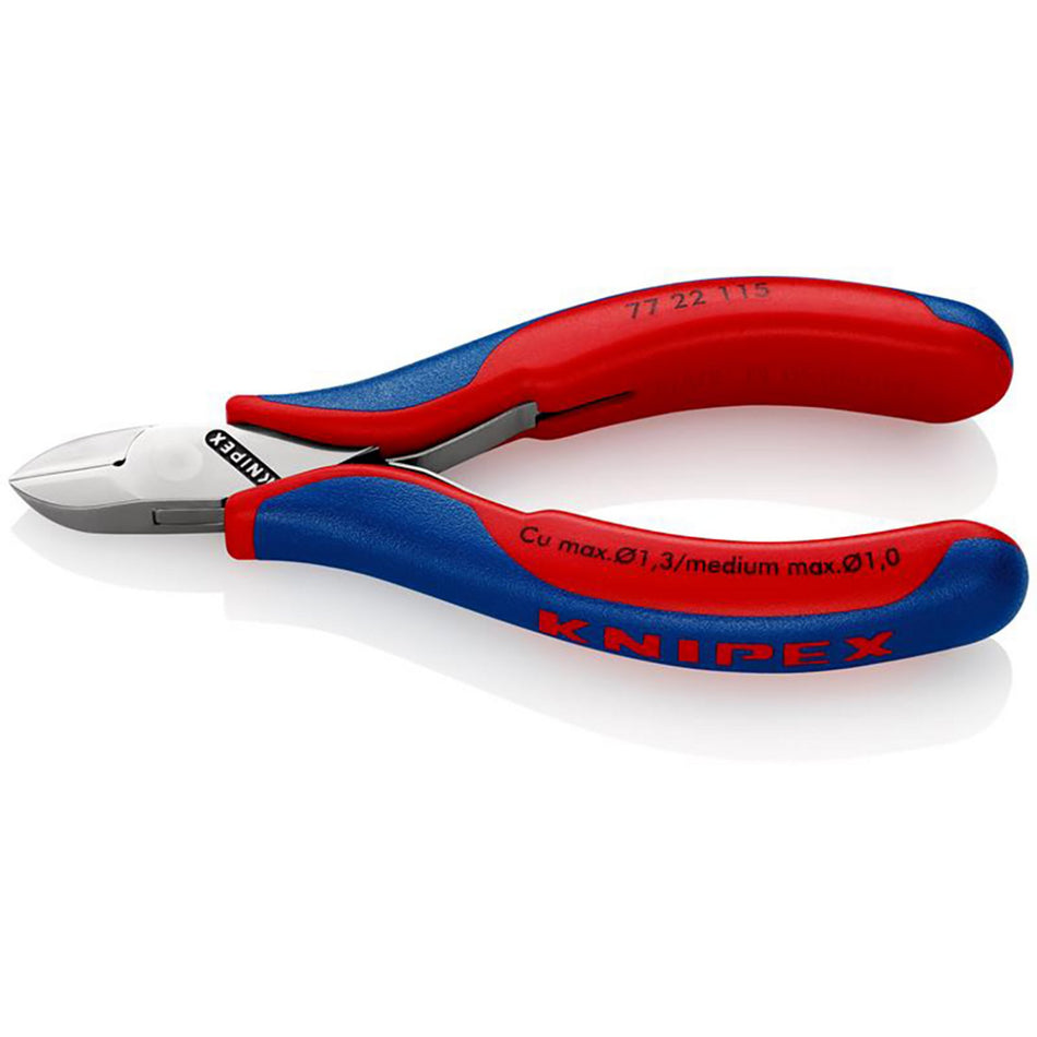 Knipex 115mm Full Flush Electronics Diagonal Cutters : Model No.77 22 115
