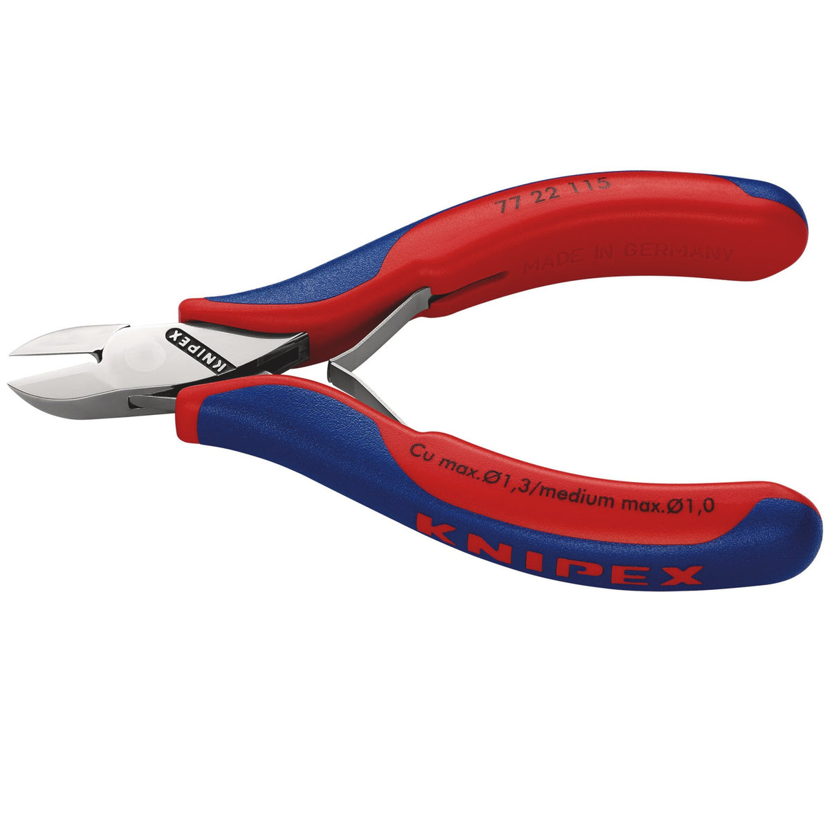 Knipex 115mm Full Flush Electronics Diagonal Cutters : Model No.77 22 115