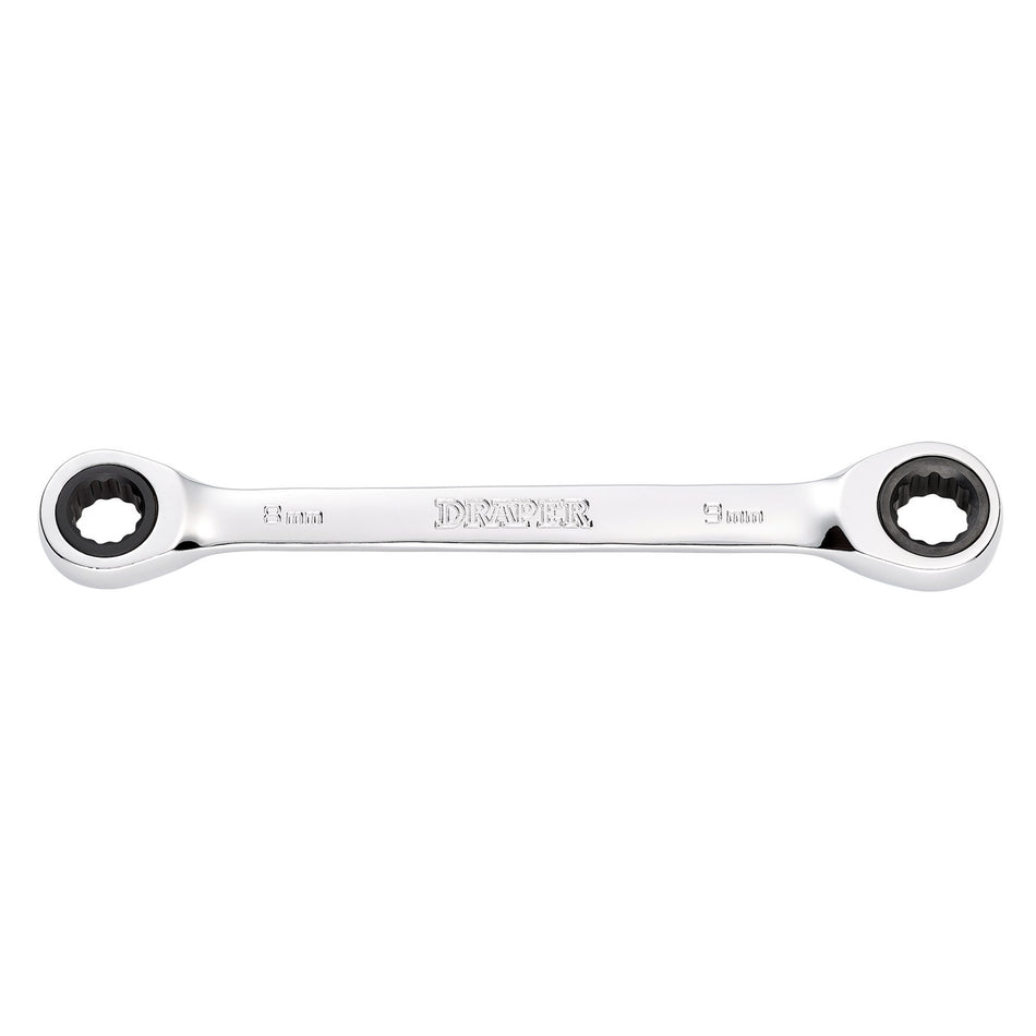 Draper HI-TORQ Metric Double Ratchet Ring Spanner, 8 x 9mm : Model No. 8231BSMM