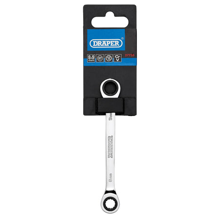 Draper HI-TORQ Metric Double Ratchet Ring Spanner, 8 x 9mm : Model No. 8231BSMM
