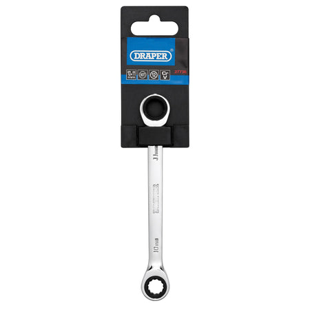 Draper HI-TORQ Metric Double Ratchet Ring Spanner, 10 x 11mm : Model No. 8231BSMM