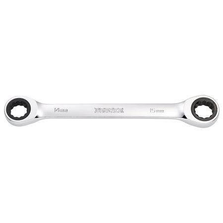 Draper HI-TORQ Metric Double Ratchet Ring Spanner, 14 x 15mm : Model No. 8231BSMM