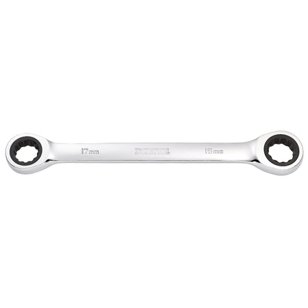 Draper HI-TORQ Metric Double Ratchet Ring Spanner, 17 x 19mm : Model No. 8231BSMM