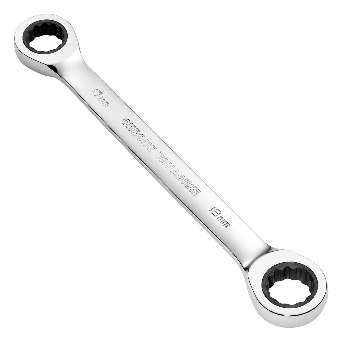 Draper HI-TORQ Metric Double Ratchet Ring Spanner, 17 x 19mm : Model No. 8231BSMM