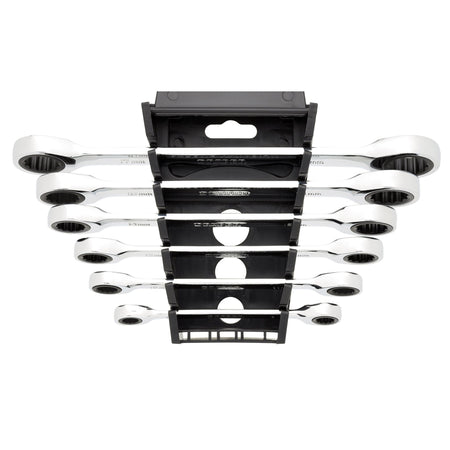 Draper HI-TORQ Metric Double Ratchet Ring Spanner Set (6 Piece) : Model No. 8231BSMM/6
