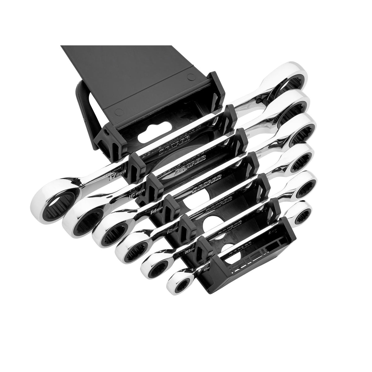 Draper HI-TORQ Metric Double Ratchet Ring Spanner Set (6 Piece) : Model No. 8231BSMM/6