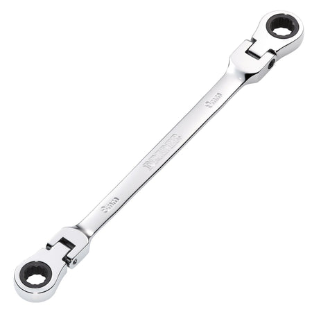 Draper HI-TORQ Metric Flexible Head Double Ring Ratchet Spanner, 8 x 9mm : Model No. 8231FBSMM