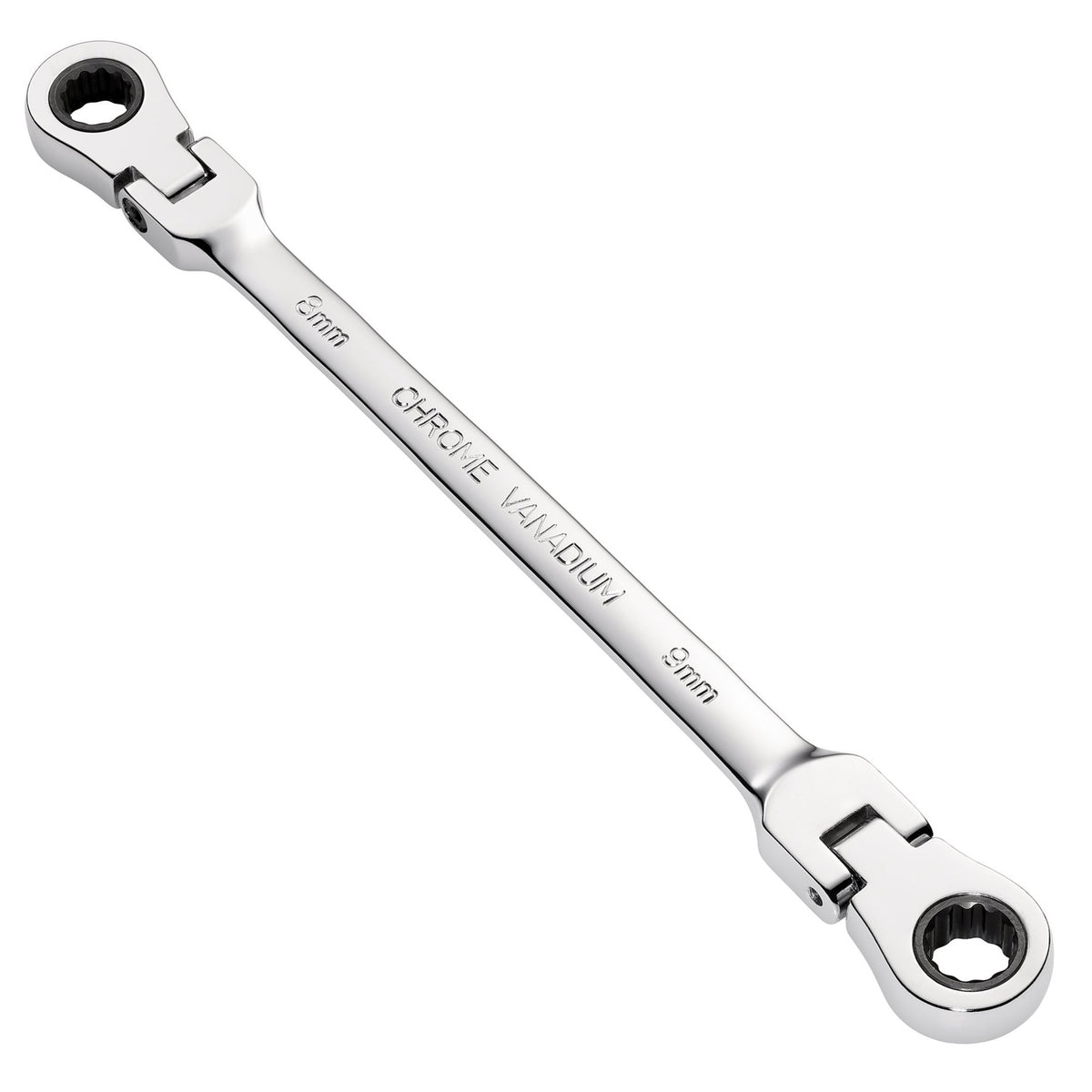 Draper HI-TORQ Metric Flexible Head Double Ring Ratchet Spanner, 8 x 9mm : Model No. 8231FBSMM