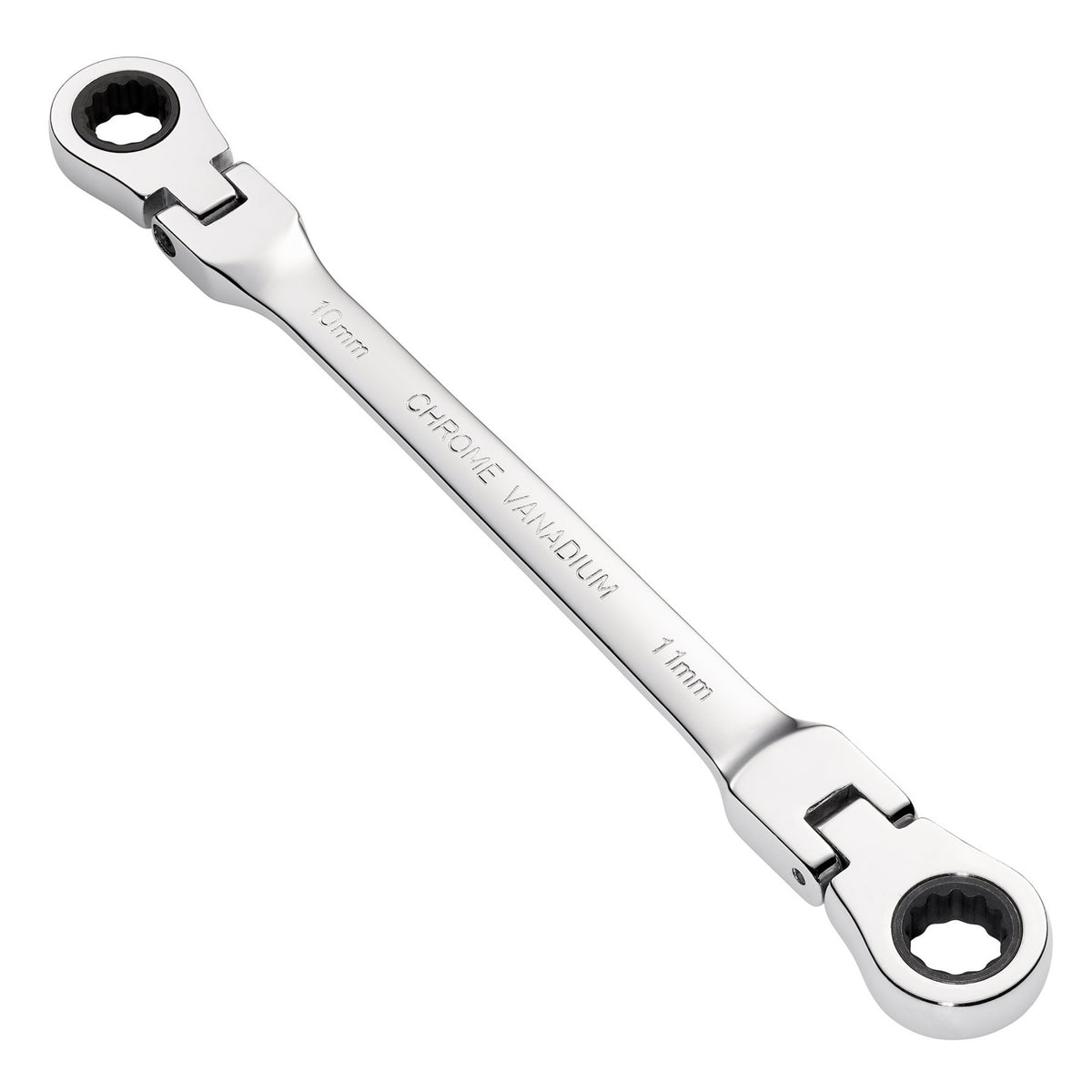 Draper HI-TORQ Metric Flexible Head Double Ring Ratchet Spanner, 10 x 11mm : Model No. 8231FBSMM