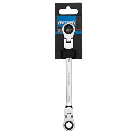Draper HI-TORQ Metric Flexible Head Double Ring Ratchet Spanner, 10 x 11mm : Model No. 8231FBSMM