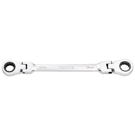 Draper HI-TORQ Metric Flexible Head Double Ring Ratchet Spanner, 12 x 13mm : Model No. 8231FBSMM