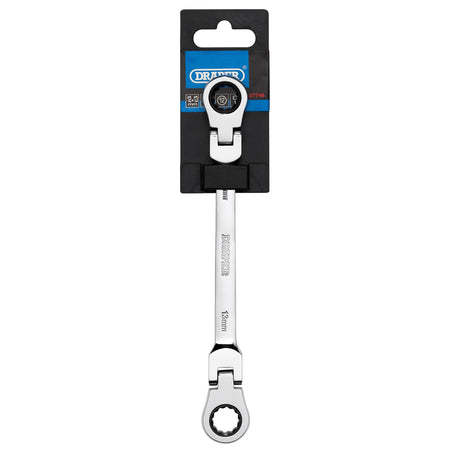 Draper HI-TORQ Metric Flexible Head Double Ring Ratchet Spanner, 12 x 13mm : Model No. 8231FBSMM