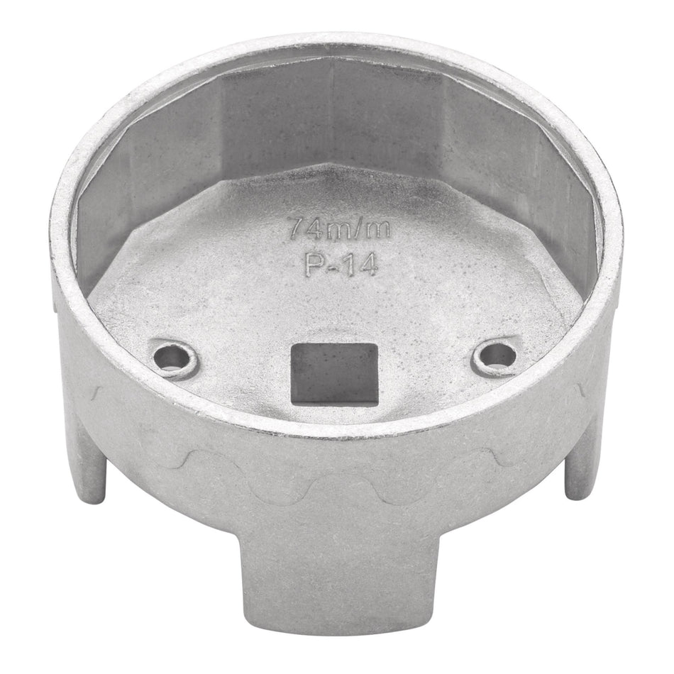 Oil Filter Wrench, 1/2" Sq. Dr., 74mm/14 Flutes