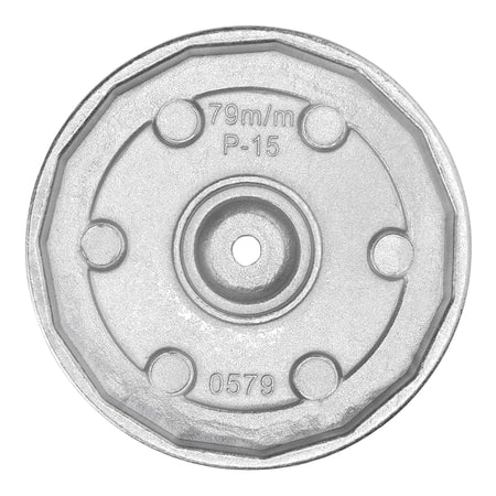 Oil Filter Wrench, 3/8" Sq. Dr., 79mm/15 Flutes