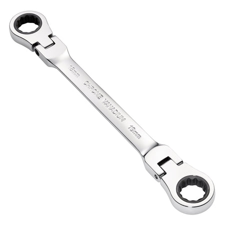 Draper HI-TORQ Metric Flexible Head Double Ring Ratchet Spanner, 18 x 19mm : Model No. 8231FBSMM