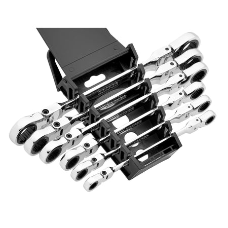 Draper HI-TORQ Metric Flexible Head Double Ring Ratchet Spanner Set (6 Piece) : Model No. 8231FBSMM/6