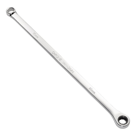 Draper HI-TORQ Metric Extra-Long Double Ring Ratchet Spanner, 10mm : Model No. 8231BSXLMM