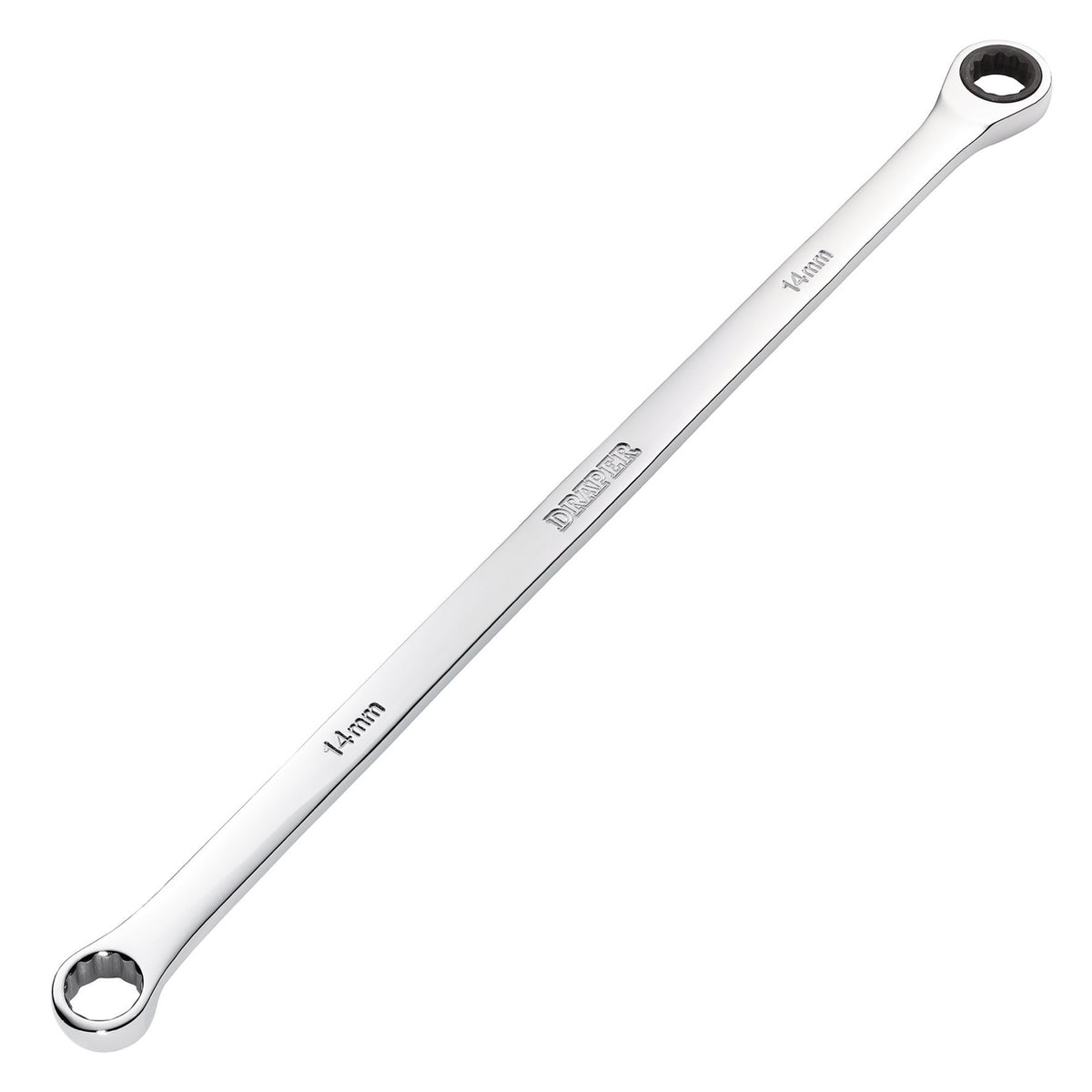 Draper HI-TORQ Metric Extra-Long Double Ring Ratchet Spanner, 14mm : Model No. 8231BSXLMM