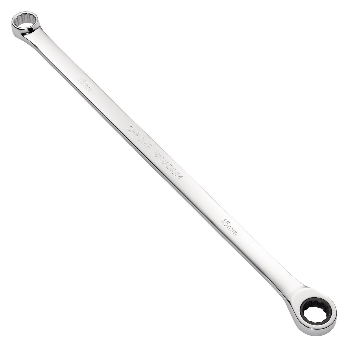 Draper HI-TORQ Metric Extra-Long Double Ring Ratchet Spanner, 15mm : Model No. 8231BSXLMM