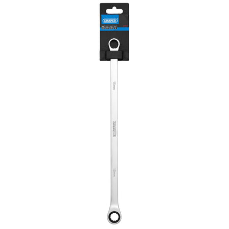 Draper HI-TORQ Metric Extra-Long Double Ring Ratchet Spanner, 15mm : Model No. 8231BSXLMM