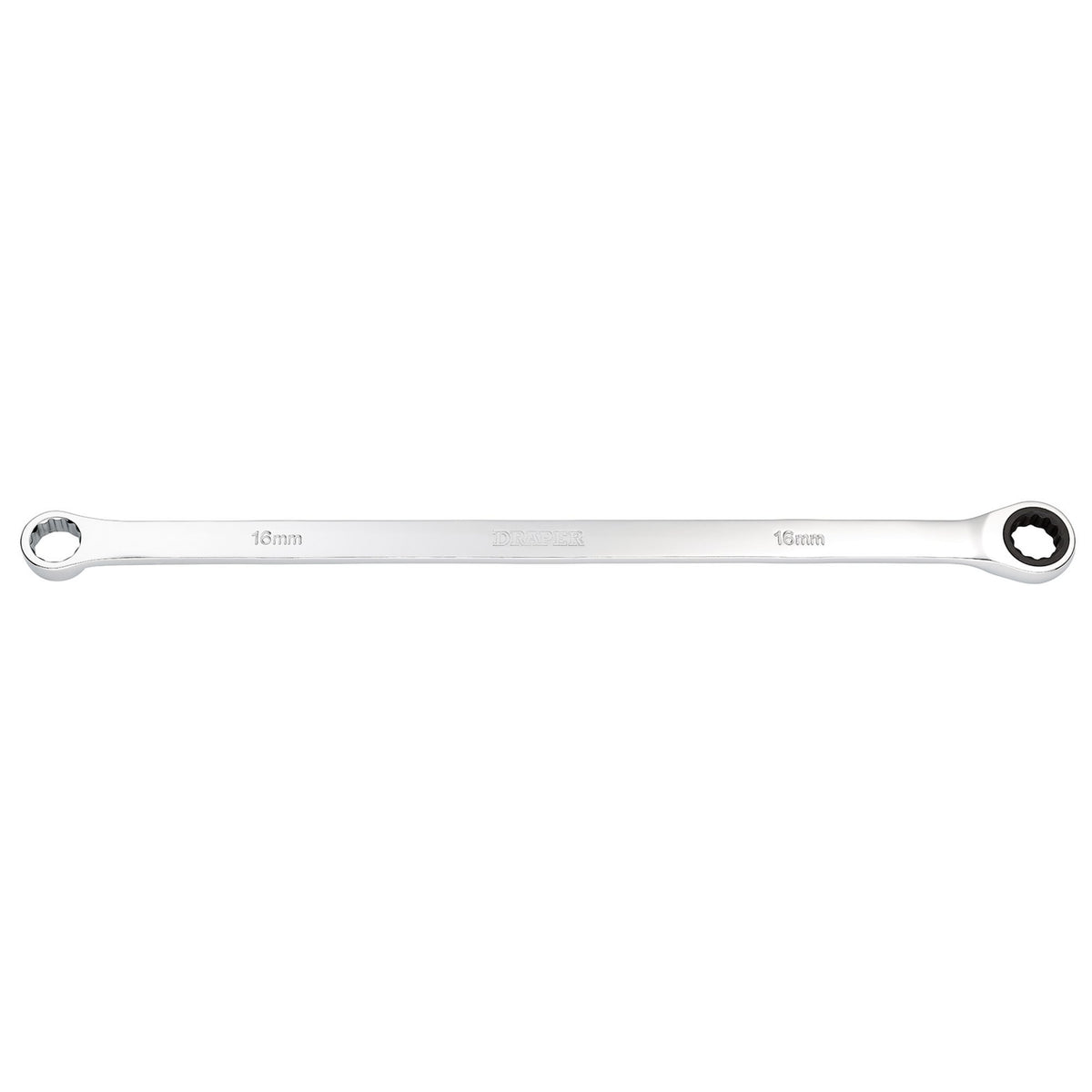 Draper HI-TORQ Metric Extra-Long Double Ring Ratchet Spanner, 16mm : Model No. 8231BSXLMM