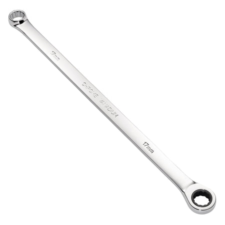 Draper HI-TORQ Metric Extra-Long Double Ring Ratchet Spanner, 17mm : Model No. 8231BSXLMM