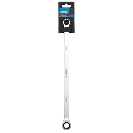 Draper HI-TORQ Metric Extra-Long Double Ring Ratchet Spanner, 17mm : Model No. 8231BSXLMM