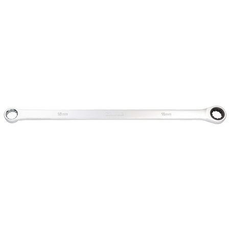 Draper HI-TORQ Metric Extra-Long Double Ring Ratchet Spanner, 18mm : Model No. 8231BSXLMM