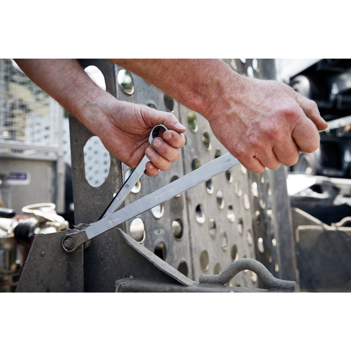 Draper HI-TORQ Metric Extra-Long Double Ring Ratchet Spanner Set (7 Piece) : Model No. 8231BSXLMM/7