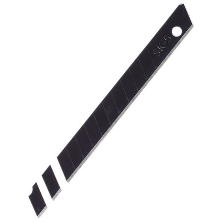 Snap-Off Segment Knife Blades, 9mm, Black (Pack of 10) : Model No. SB10-9B