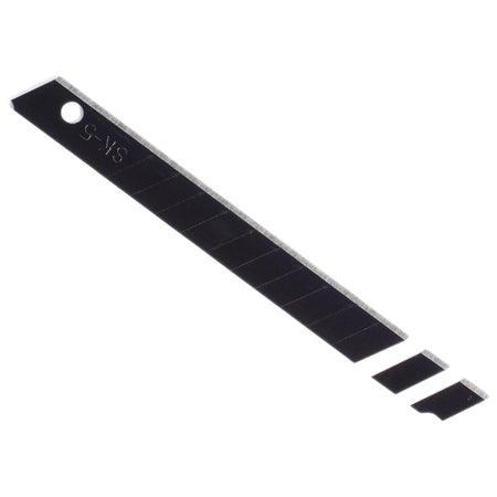Snap-Off Segment Knife Blades, 9mm, Black (Pack of 10) : Model No. SB10-9B