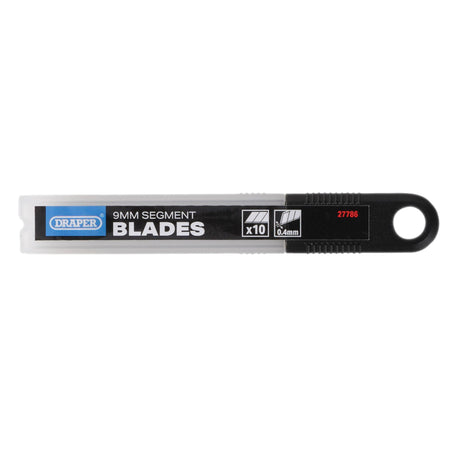 Snap-Off Segment Knife Blades, 9mm, Black (Pack of 10) : Model No. SB10-9B