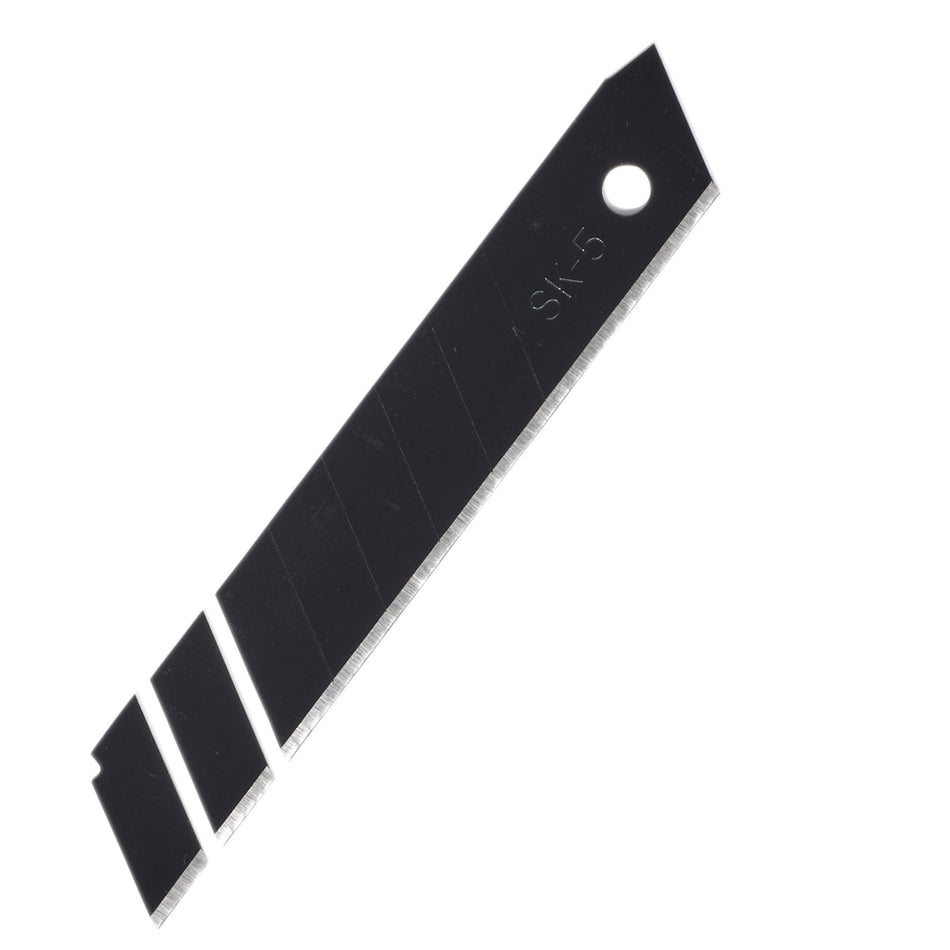 Snap-Off Segment Knife Blades, 18mm, Black (Pack of 10) : Model No. SB10-18B