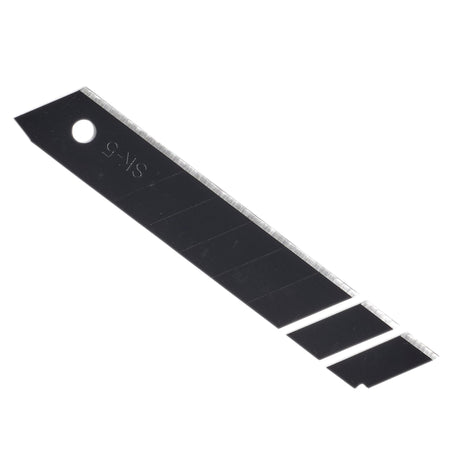 Snap-Off Segment Knife Blades, 18mm, Black (Pack of 10) : Model No. SB10-18B