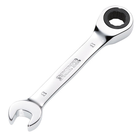 Draper HI-TORQ Metric Stubby Ratchet Combination Spanner, 8mm : Model No. 8230MMS
