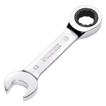 Draper HI-TORQ Metric Stubby Ratchet Combination Spanner, 13mm : Model No. 8230MMS