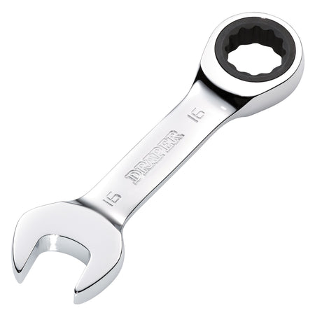Draper HI-TORQ Metric Stubby Ratchet Combination Spanner, 16mm : Model No. 8230MMS