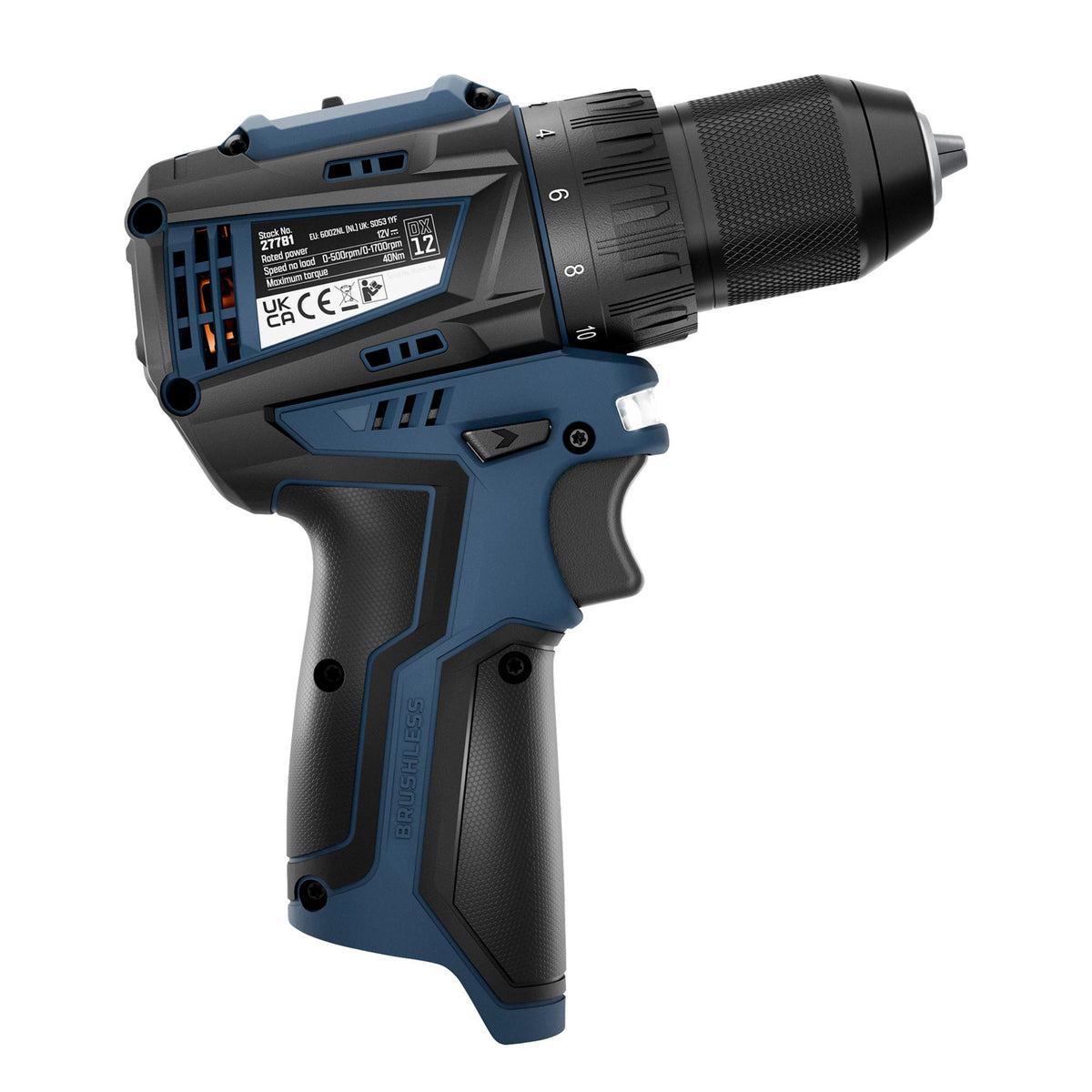 DXPULSE 12V Brushless Drill Driver Kit, 2 x 2.0Ah Batteries, 1 x Charger