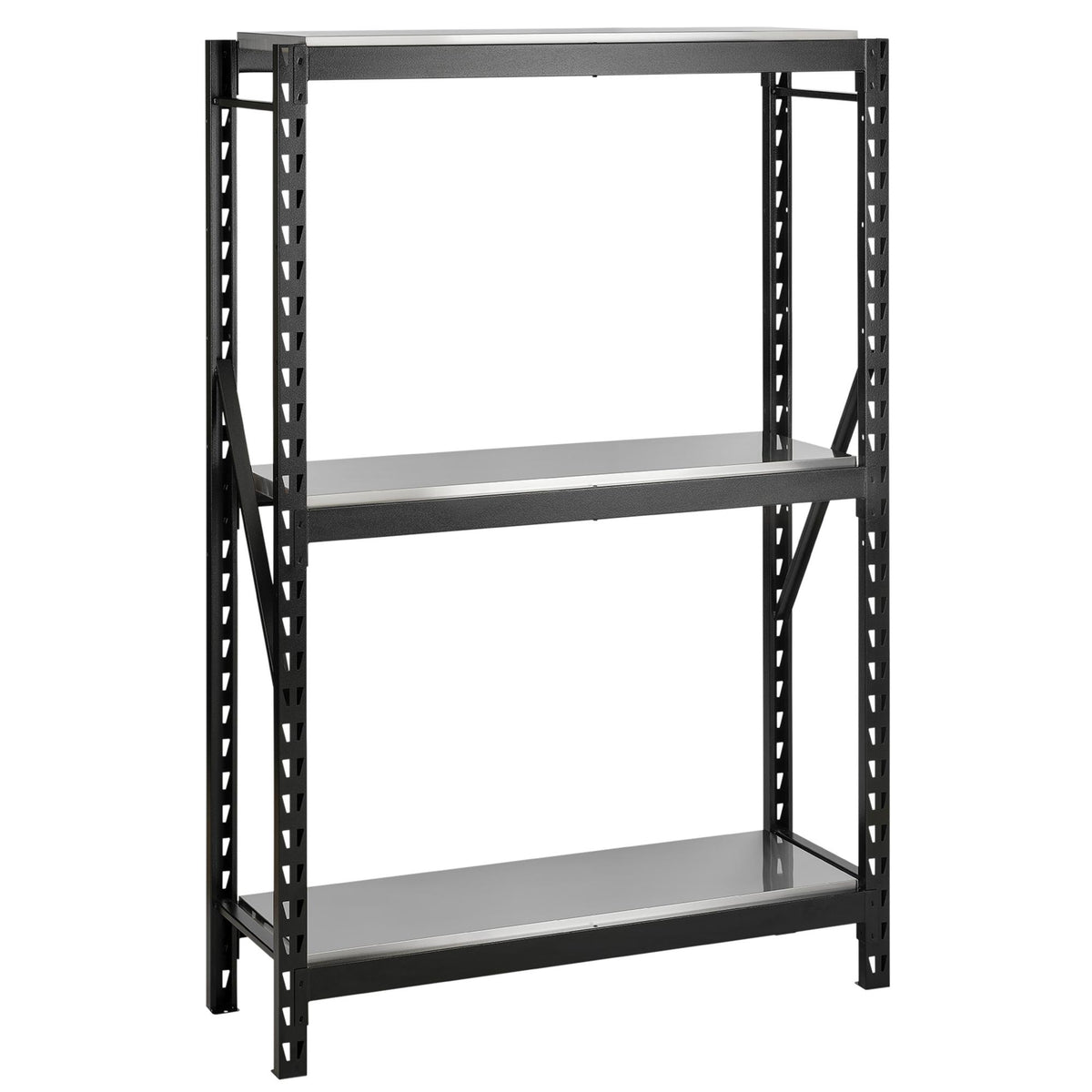 BUNKER 14 Piece Modular 3 Tier Racking with Stainless Steel Shelving, 1500mm : Model No. MS400-54-14PC S