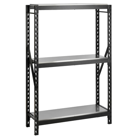 BUNKER 14 Piece Modular 3 Tier Racking with Stainless Steel Shelving, 1500mm : Model No. MS400-54-14PC S