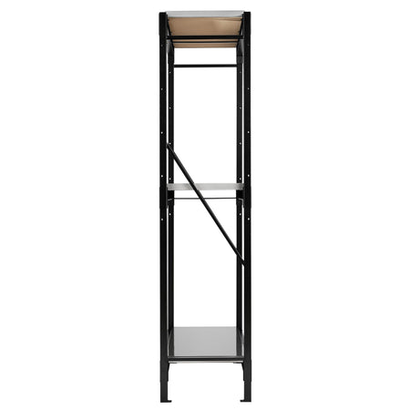 BUNKER 14 Piece Modular 3 Tier Racking with Stainless Steel Shelving, 1500mm : Model No. MS400-54-14PC S