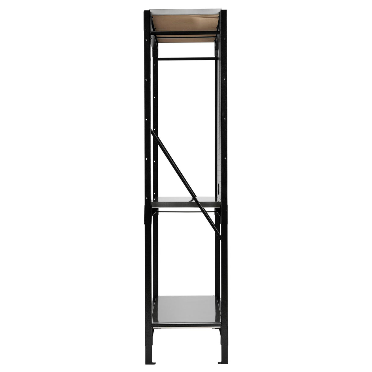 BUNKER 17 Piece Modular 3 Tier Racking with Stainless Steel Shelving and Pegboards, 1500mm : Model No. MS400-54-17PC S