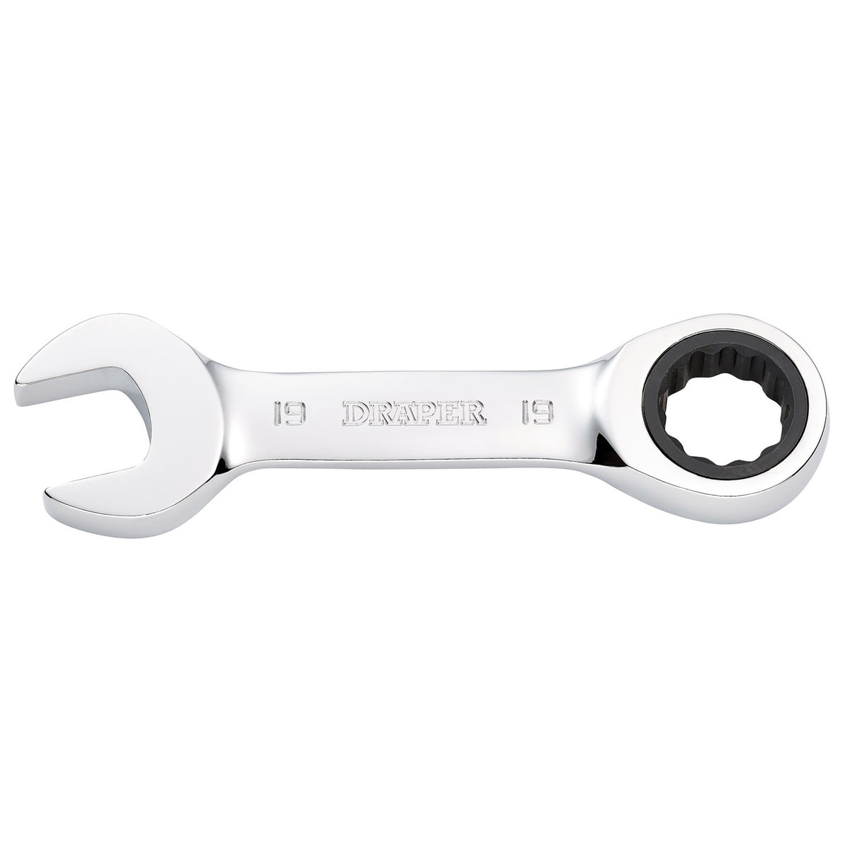 Draper HI-TORQ Metric Stubby Ratchet Combination Spanner, 19mm : Model No. 8230MMS