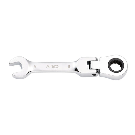 Draper HI-TORQ Metric Stubby Flexible Head Ratchet Combination Spanner, 8mm : Model No. 8230FMMBS