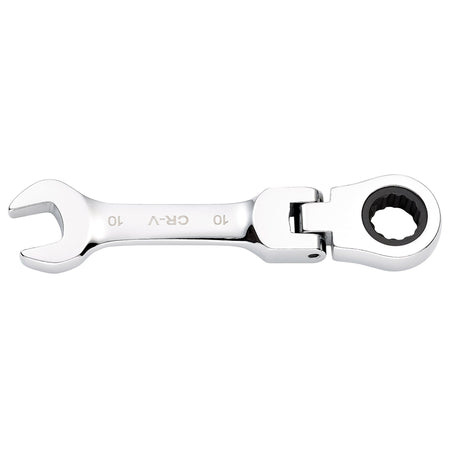 Draper HI-TORQ Metric Stubby Flexible Head Ratchet Combination Spanner, 10mm : Model No. 8230FMMBS